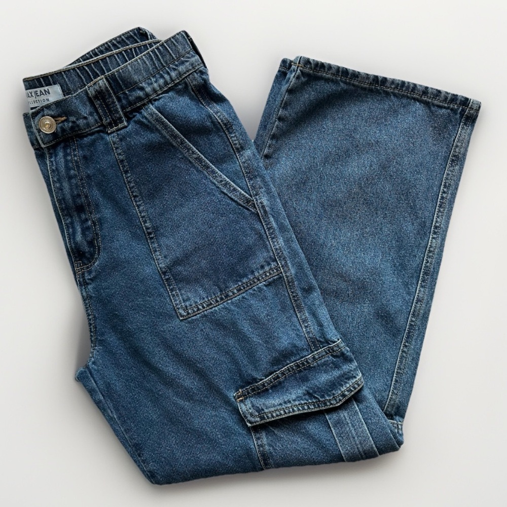 Wax Jeans Wide Leg Cargo Jeans Y2K Street Style Retro Inspired Womens Size L - Picture 3 of 13
